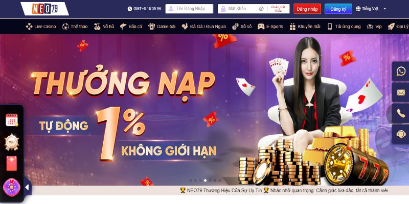 Khuyến mãi tặng thưởng tại Neo79 luôn được cập nhật